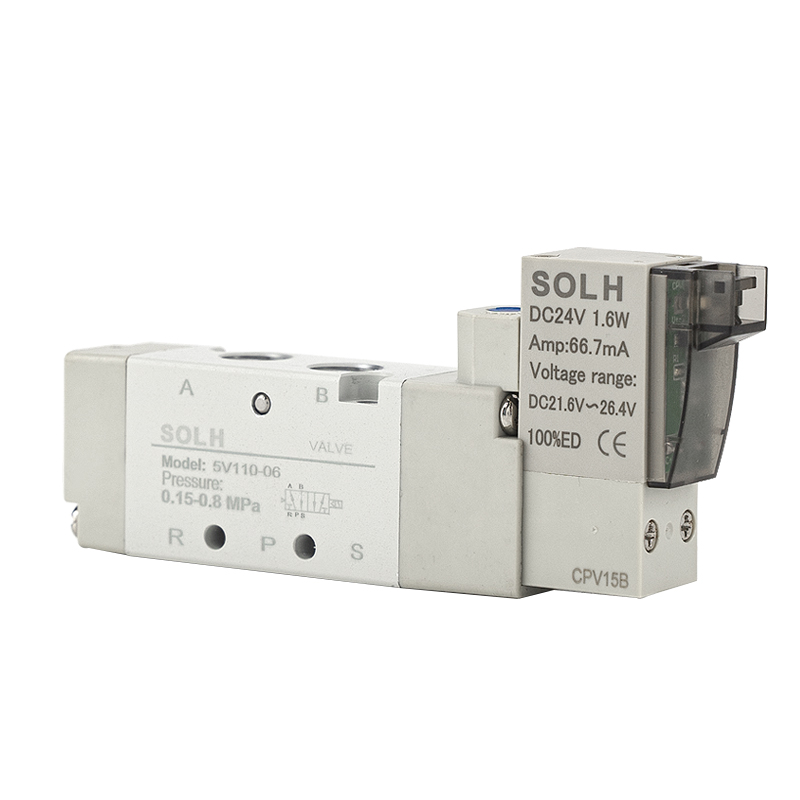 Magnetventil der 5V-Serie | 5/2 und 5/3 Weg